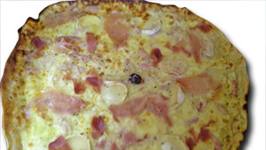 Pizza Latina - Lesneven - La pizza Flamen chèvre ou Reblochon